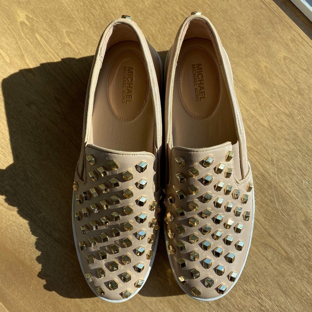 Michael Kors Keaton Studded Leather Slip-On